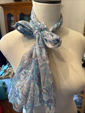 Vintage Joy Susan paisley print silk scarf